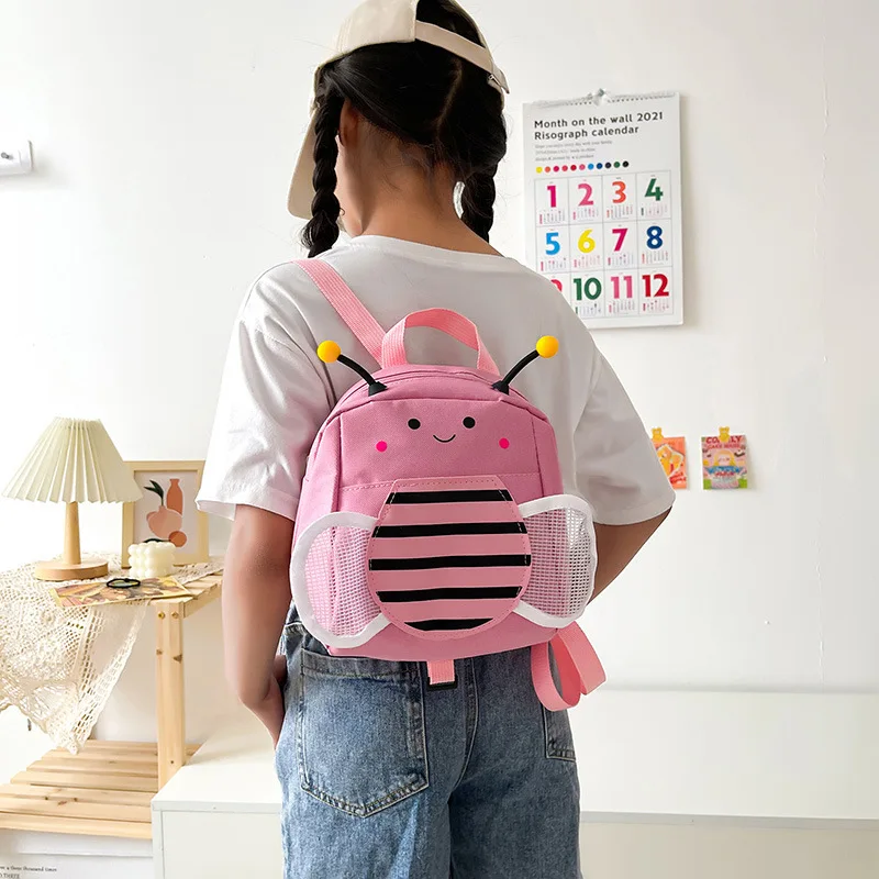 Mochila estilo abeja para niños, bolso escolar de gran capacidad, antipérdida, a la moda