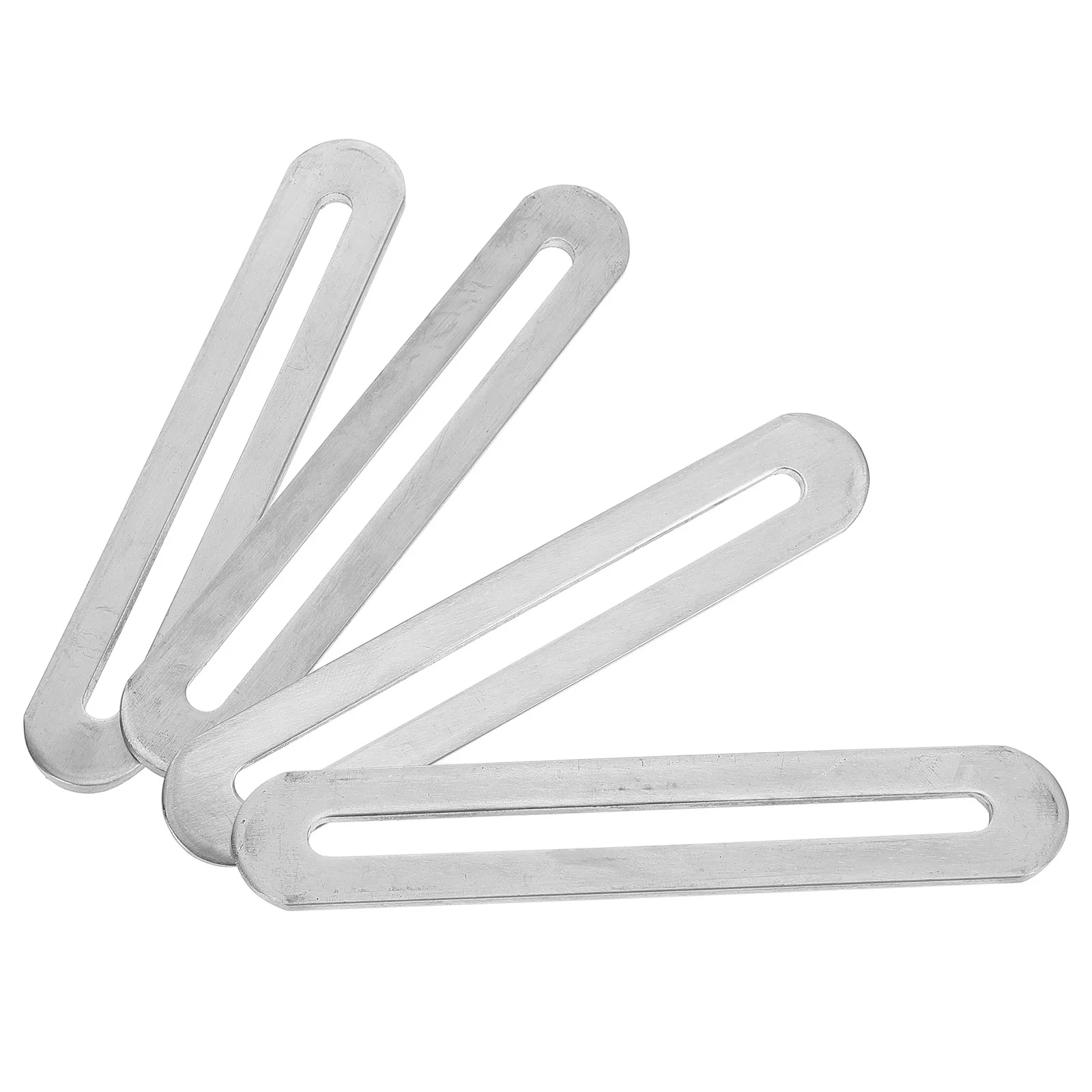 4Pcs Stainless Steel Flat Mending Plates Reinforcement Furniture Support Chair Drawer Connector Metal Slideable Brackets
