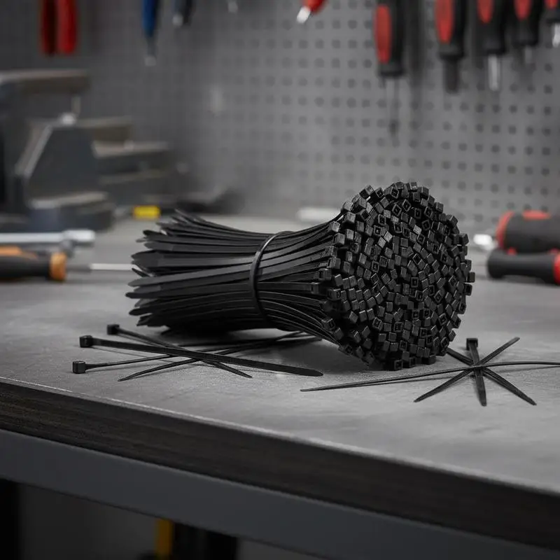 1000 Pack Cable Zip Ties, 8-inch Heavy Duty Cable Wire Ties with 45LBS High Tensile Strength, Multi-Purpose Self-Locking Nylon Tie Wraps, Heat & Cold Resistant for Indoor and Outdoor Use