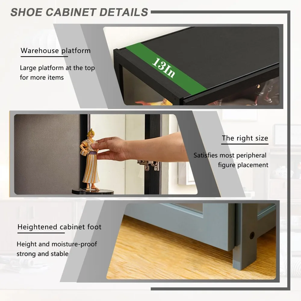 خزانة عرض زجاجية أكريليك مكونة من 5 طبقات، عرض بطول 68 بوصة للمقتنيات ورف منظم الألعاب #3