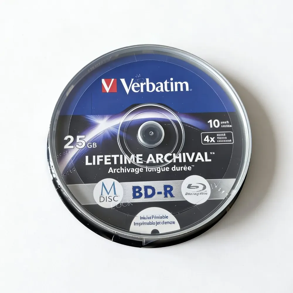 10Pcs M-DISC Mdisc BD-R 25GB 4X Permanent Recordable Blu-Ray Disc Storage Lifetime Archival Disc InkJet Printable