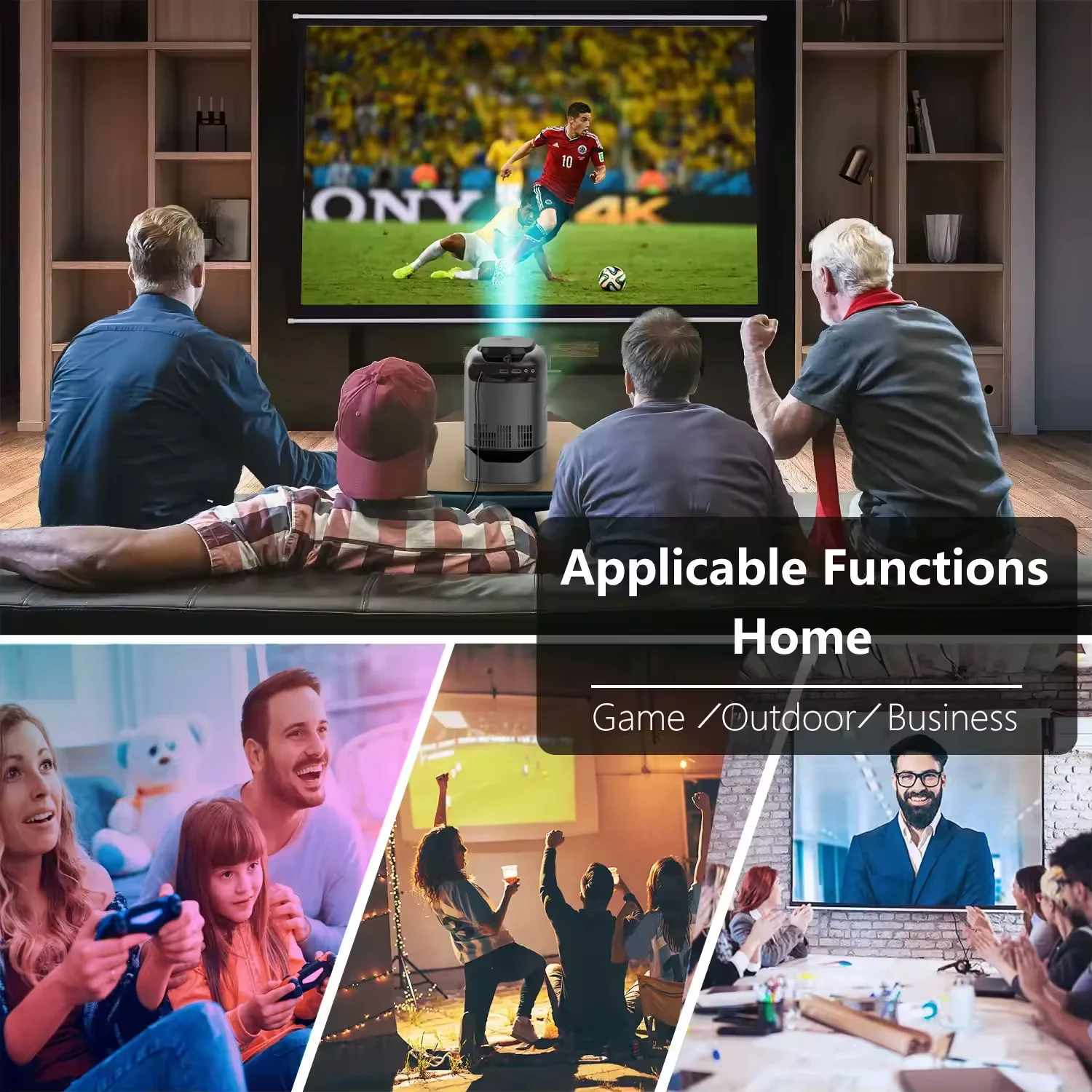 TS1 Portable Projector with Bu - Home Cinema Hdmi review and price