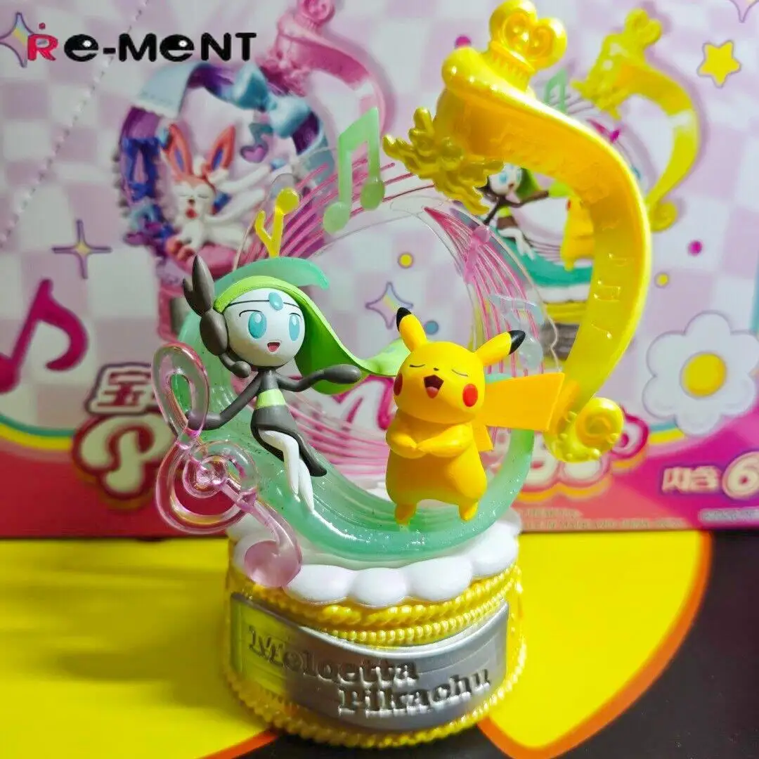 Оригинальная фигурка Re-Ment Pokemon Pop Melody Пикачу, Нимфия, Джирачи, коллекционная настольная декорация, аниме-модель, игрушка.