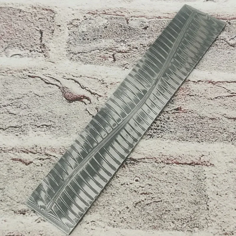 

58HRC Damascus Steel Blade Billets Household DIY Fixed Blade Knife Making Raw Material Blanks Bar Has Heat Treatment 160x30x3mm