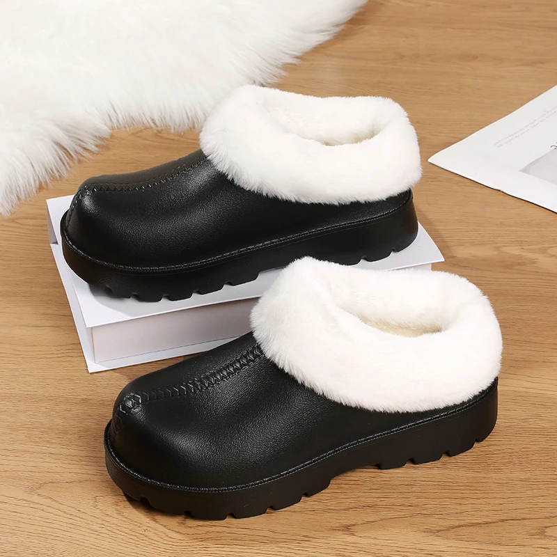 

Winter Shoes for Women Men Outdoor Plush Warm Snow Booties Waterproof Casual Cotton Shoes Winter Warm Women Men Cotton Slippers