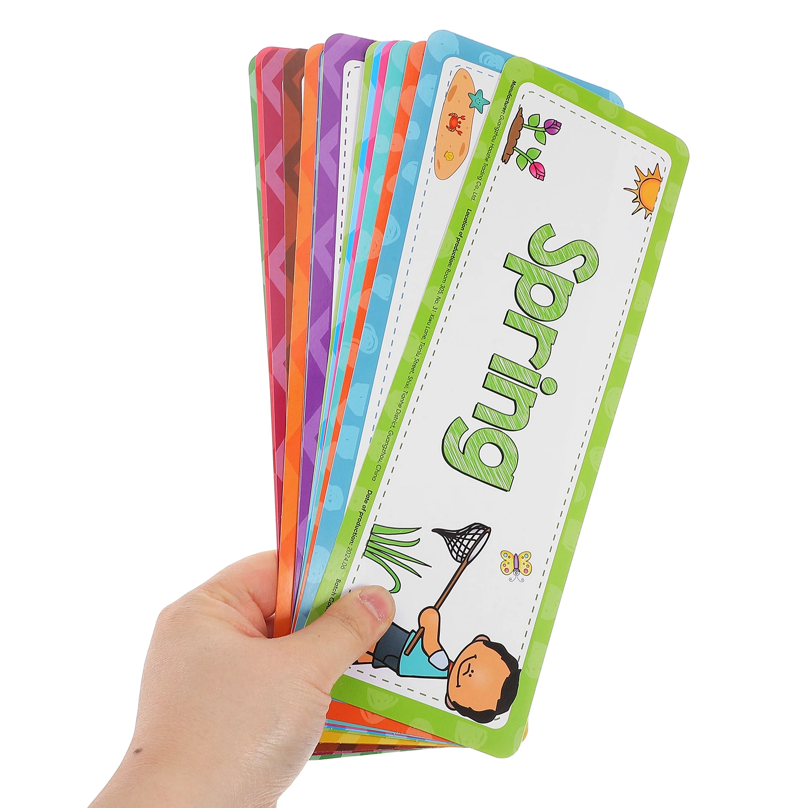 

16pcs English Months Seasons Flashcards Bulletin Board Classroom Decor Supplies Learning Tools Kindergarten Home Education