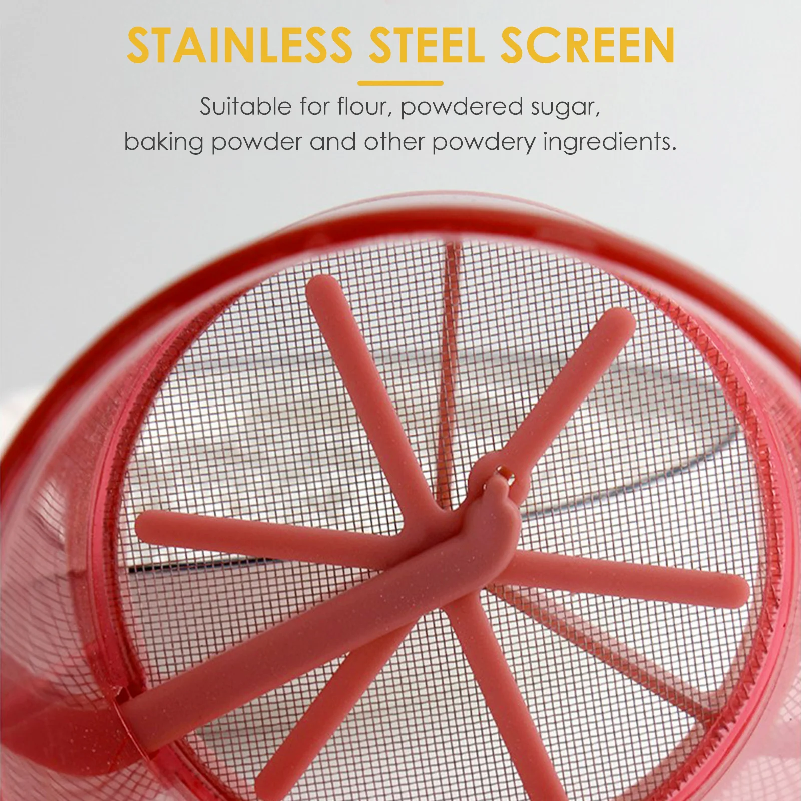

1Pcs Mesh Flour Sifter Handheld Stainless Steel Sieve for Powdered Sugar Cocoa Baking Ingredients Easy Grip Handle Design