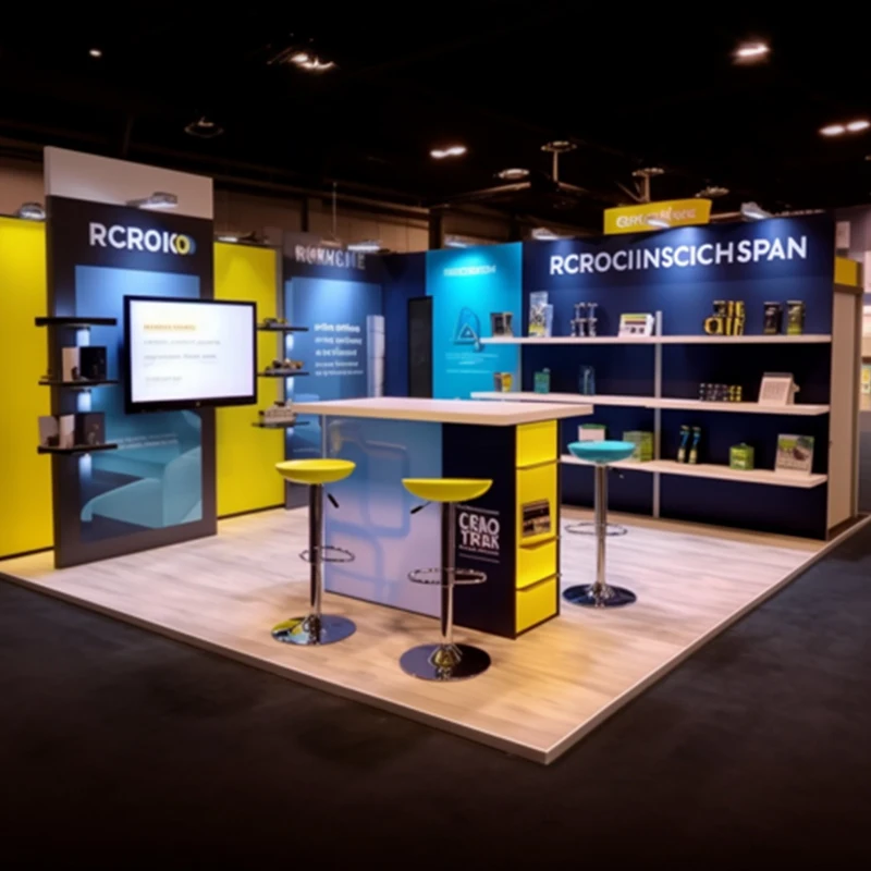 Cabina de exposición de perfil de aluminio de pie Modular 6x9 3x2, diseño de Panel, cabina de comercio, pantallas retroiluminadas Led