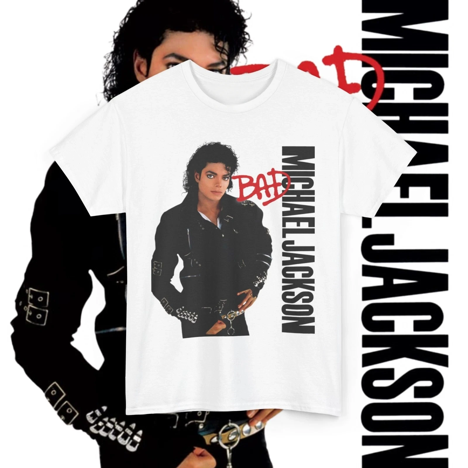 2026 Black or White - Michael Jackson MJ new Men's T-Shirt Unisex Short Sleeve Oversized Y2k Popular Fashion Tee