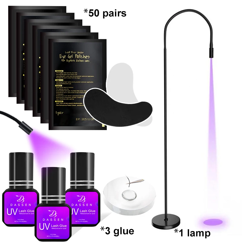 Dassen UV Lash Glue UV LED Curing Lamp For Eyelash Extension Waterproof and oil proof Strength adhesive for eyelash UV GLUE