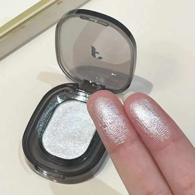 Punk Smoky Black Lidschatten-Make-up-Palette, glitzernd, metallisch, dunkelsilber, Lidschatten, Textmarker, perlbraune Augen, Pigmente, Kosmetik