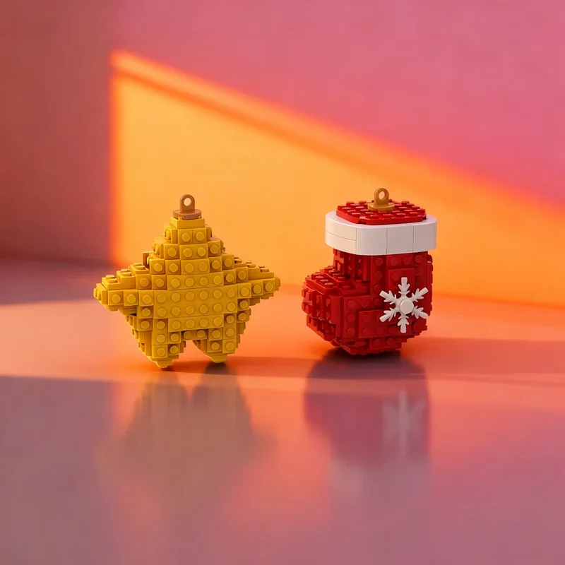 

274 детали MOC, рождественское украшение, сезонная рождественская модель, строительные блоки, креативный подарок, конструктор, игрушка для детей на день рождения