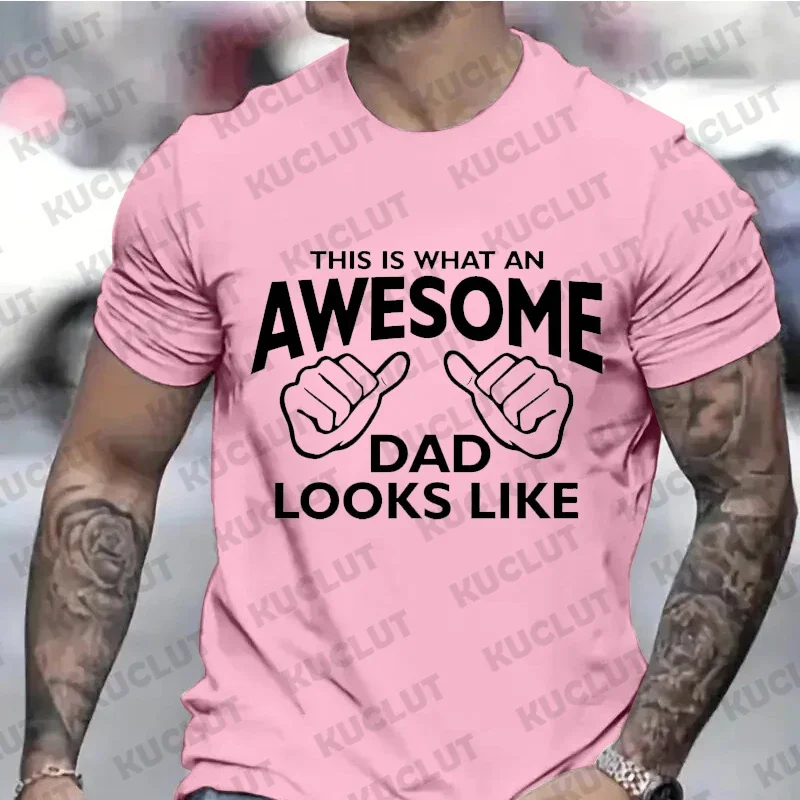 メンズ服 AWESOME DAD This Is What An Dad Looks Like メンズ Tシャツ シャツ Tシャツ 面白いお父さん Tシャツ ダディー Tシャツ トップス 服