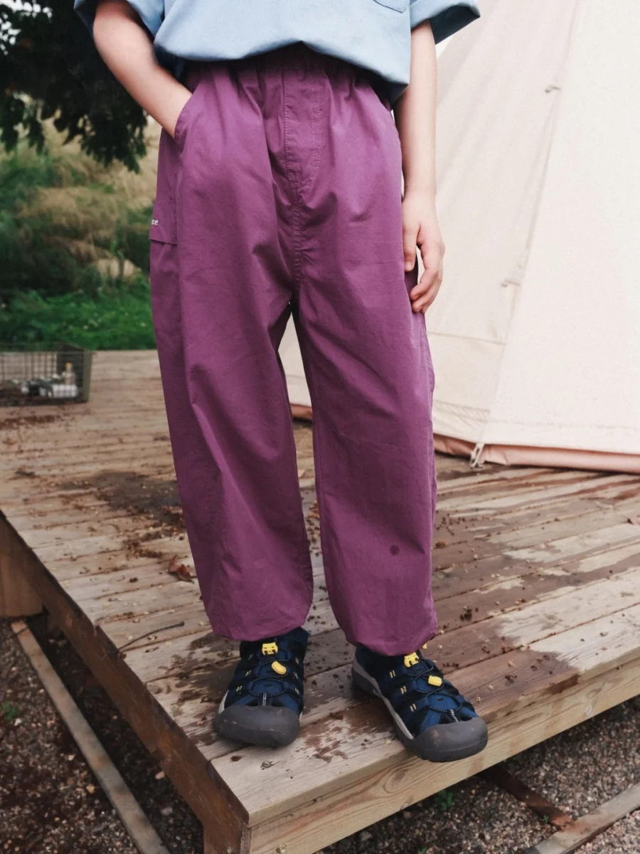 Lightweight Breathable Pure Cotton Anti-Mosquito Pants for Boys Outdoor Sports Camping Trousers Elastic Waist Long Trousers
