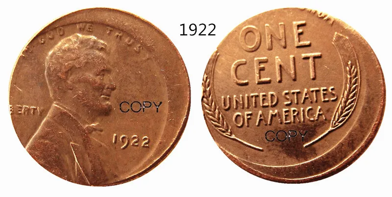 US One Cent 6pcs Different Dates For Chose Error with An Off Center Rare Copy Coins