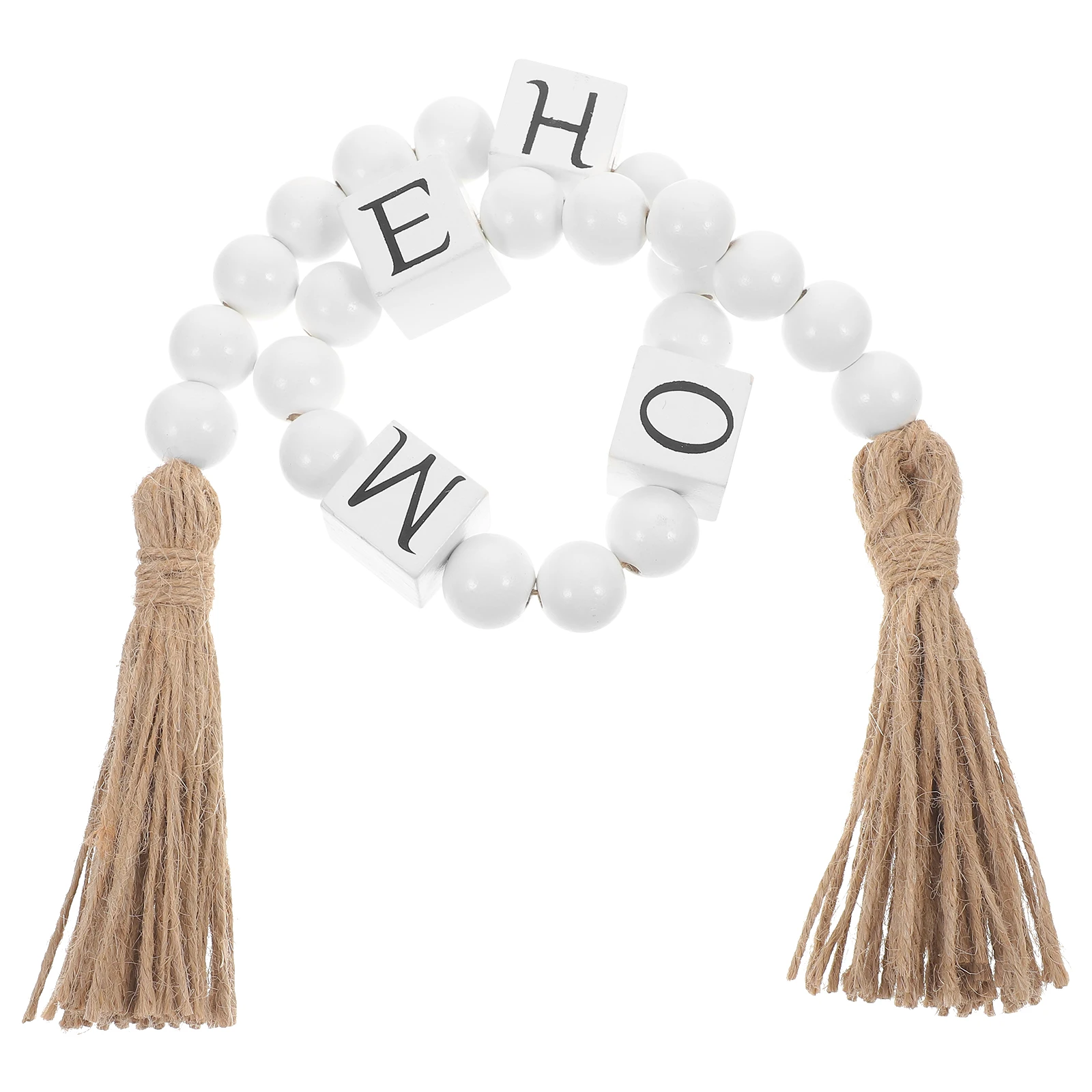 

Wooden Bead String Tassel Hanging Decorative Garland Party Home Wall Decoration Rustic Wooden Beads Garland Tassel Beaded