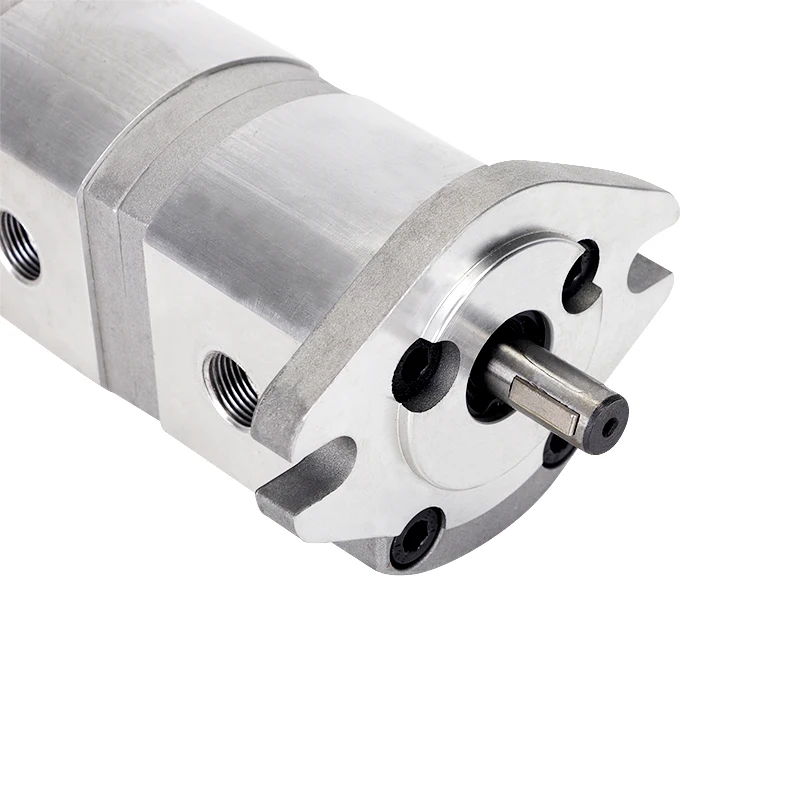 Mini-hydraulische pomp Viervoudige kleine cilinderinhoud Tandwieloliepomp Fabrikant Maatwerk Meertraps hydraulische pomp