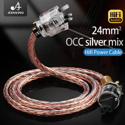 Kabel zasilający ATAUDIO HiFi UK wysokiej jakości kabel zasilanie prądem zmiennym mieszany OCC i Sivler do wzmacniacza filtr zasilania DAC z kabel z wtyczką UK