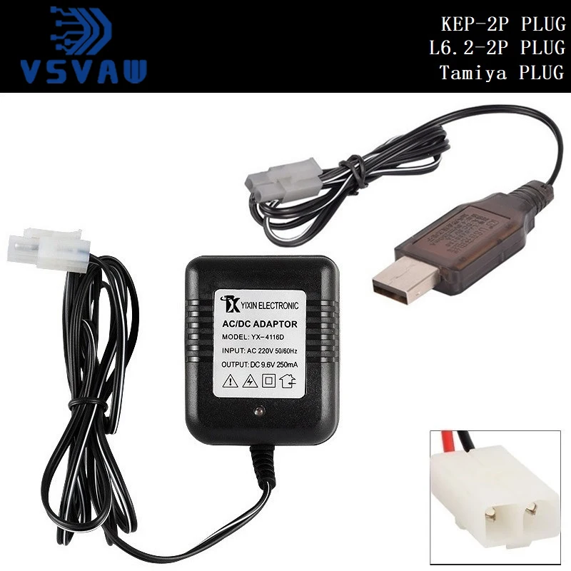 Tamiya Plug / KEP-2P Plug 7.2v / 9.6v Charger For Nicd Nimh Battery Input 110v-240v Output 250mah 9.6v Charger For Rc Toy