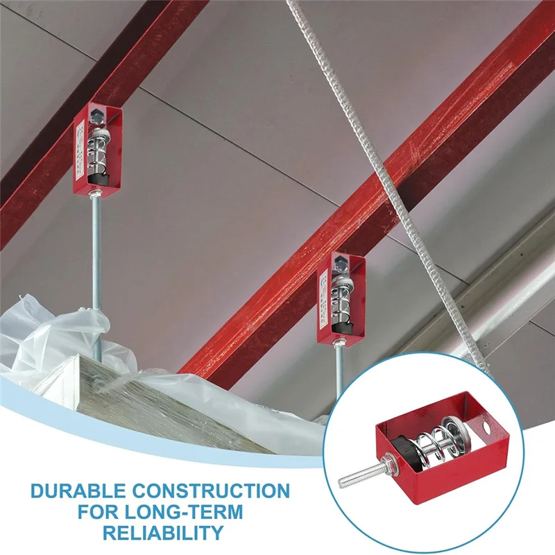 BYBS-8-Paquete de colgadores de amortiguación de resorte de techo, soportes antivibración de 44 libras para unidades de aire acondicionado