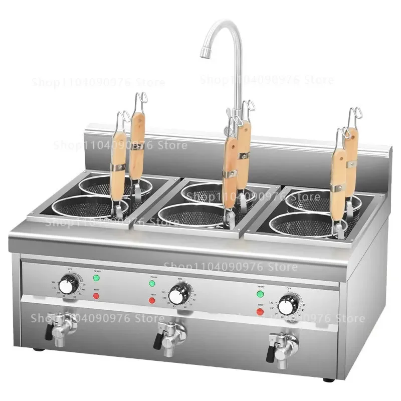 Commercial Desktop Large Six Hole Noodle Cooker Electric Hot Pot For Spicy Hot Pot Vermicelli Cooking