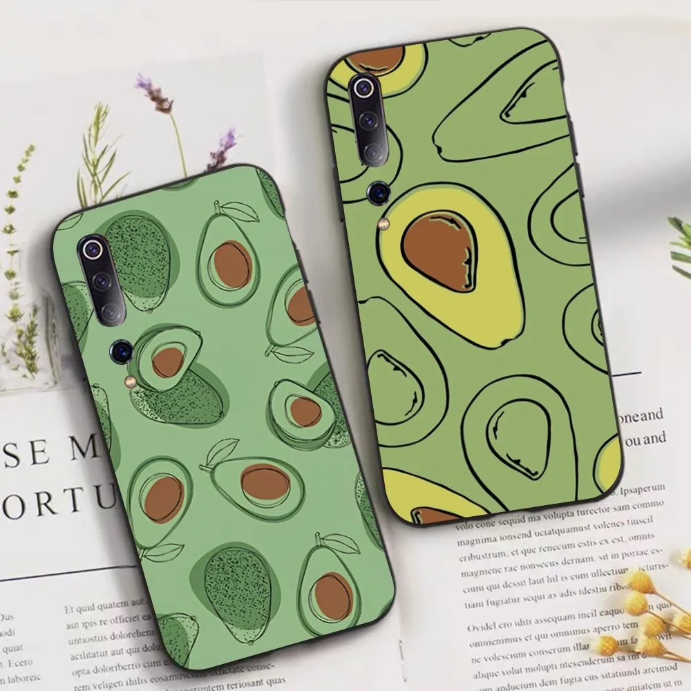 

Cute Cartoon Avocado Phone Case For Xiaomi Mi 5X 8 9 10 11 12 lite pro 10T PocoX3pro PocoM3 Note 10 pro lite