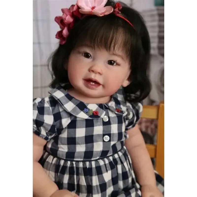 

28Inch Teegan Lifelike Reborn Doll Kit Unpainted Blank Color Doll Parts with Body Cloth and Eyes