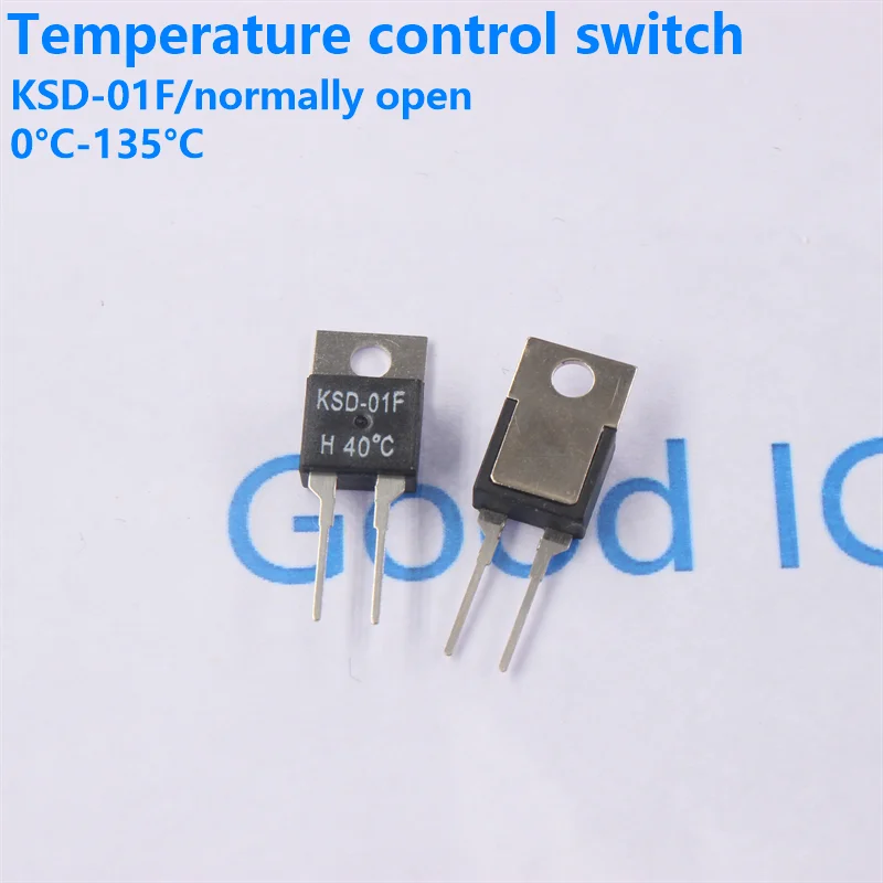 KSD-01F JUC-31F Thermal Switch Temperature Sensor Thermostat 40 50 60 70 80 90 100 55 65 75 85 95 DegC NO Normally Open 1.5A