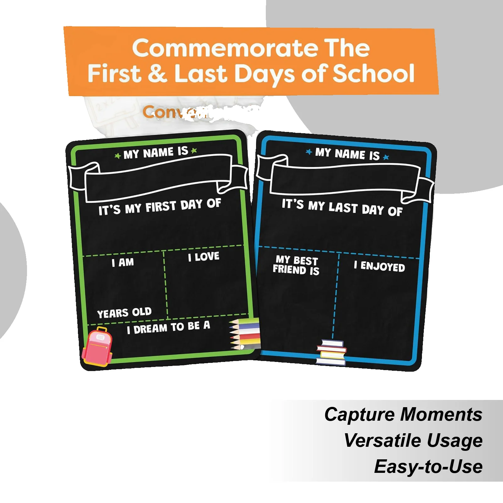 Школьный знак, деревянная доска для первого дня школы, двусторонняя школьная доска, знак для фотосъемки, многоразовые математические плакаты для детей, первые