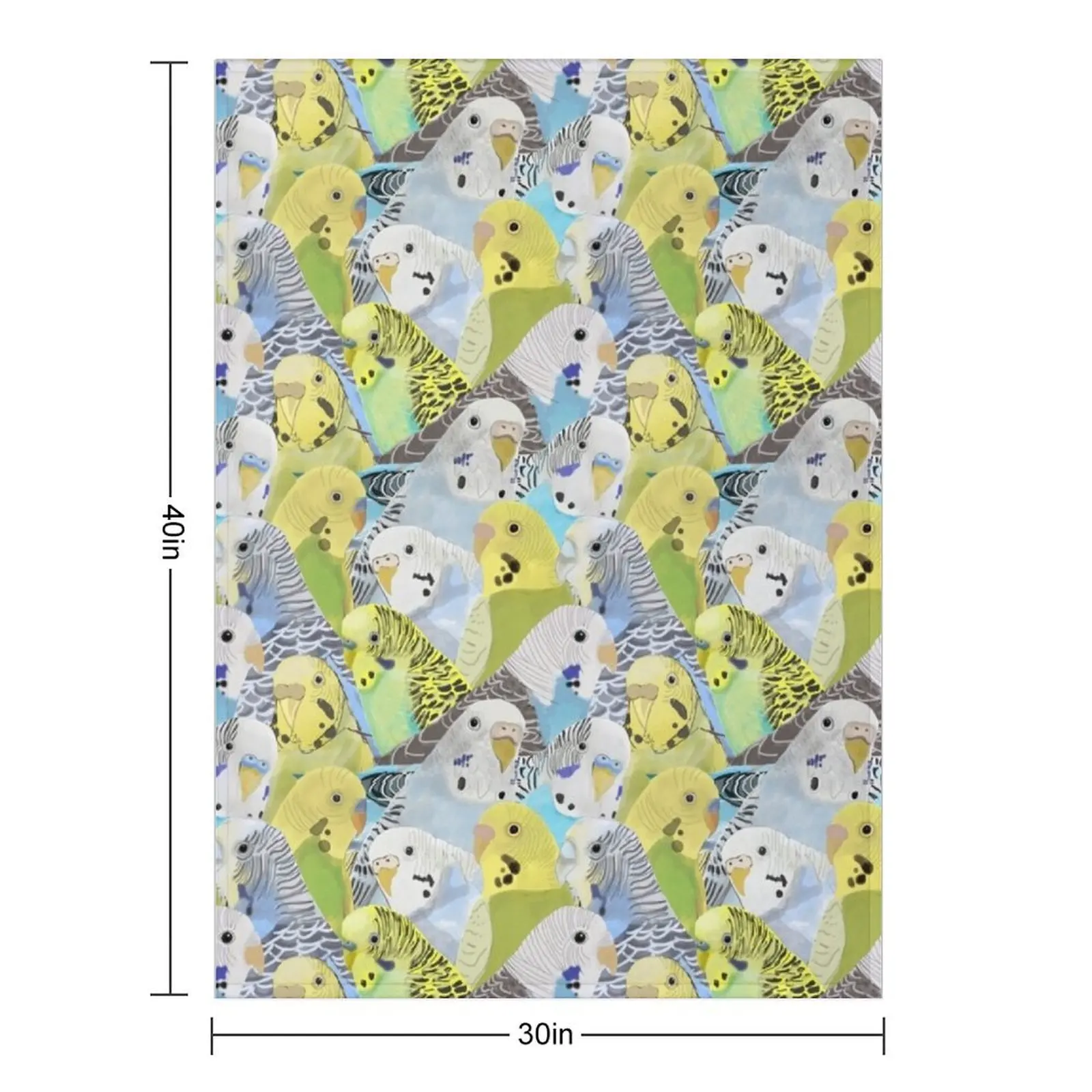 Budgie Parakeets Throw Blanket Bed linens Polar Bed covers Thin Blankets For Baby valentine gift ideas Blankets