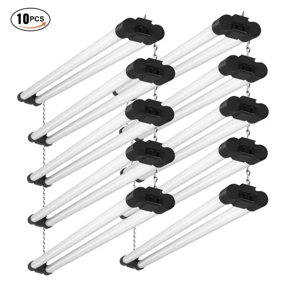 

10 Pack 4FT LED Shop Light 40W Linkable Ceiling Fixture 4500LM Surface Mount Lighting for garage Warehouse Workshop Office