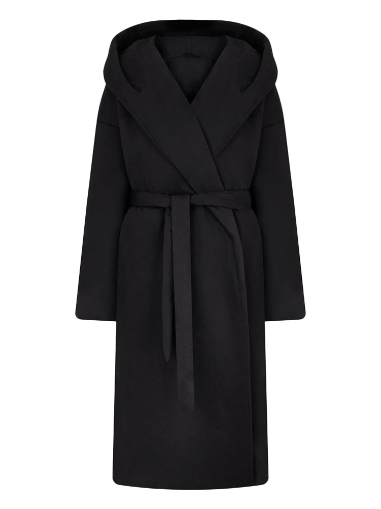 Tossy Winter Long-Length Hooded Cotton Jacket Female Loose Warm Long Sleeve Solid  Pocket Luxury Coat 2025 Female Jackets Coat