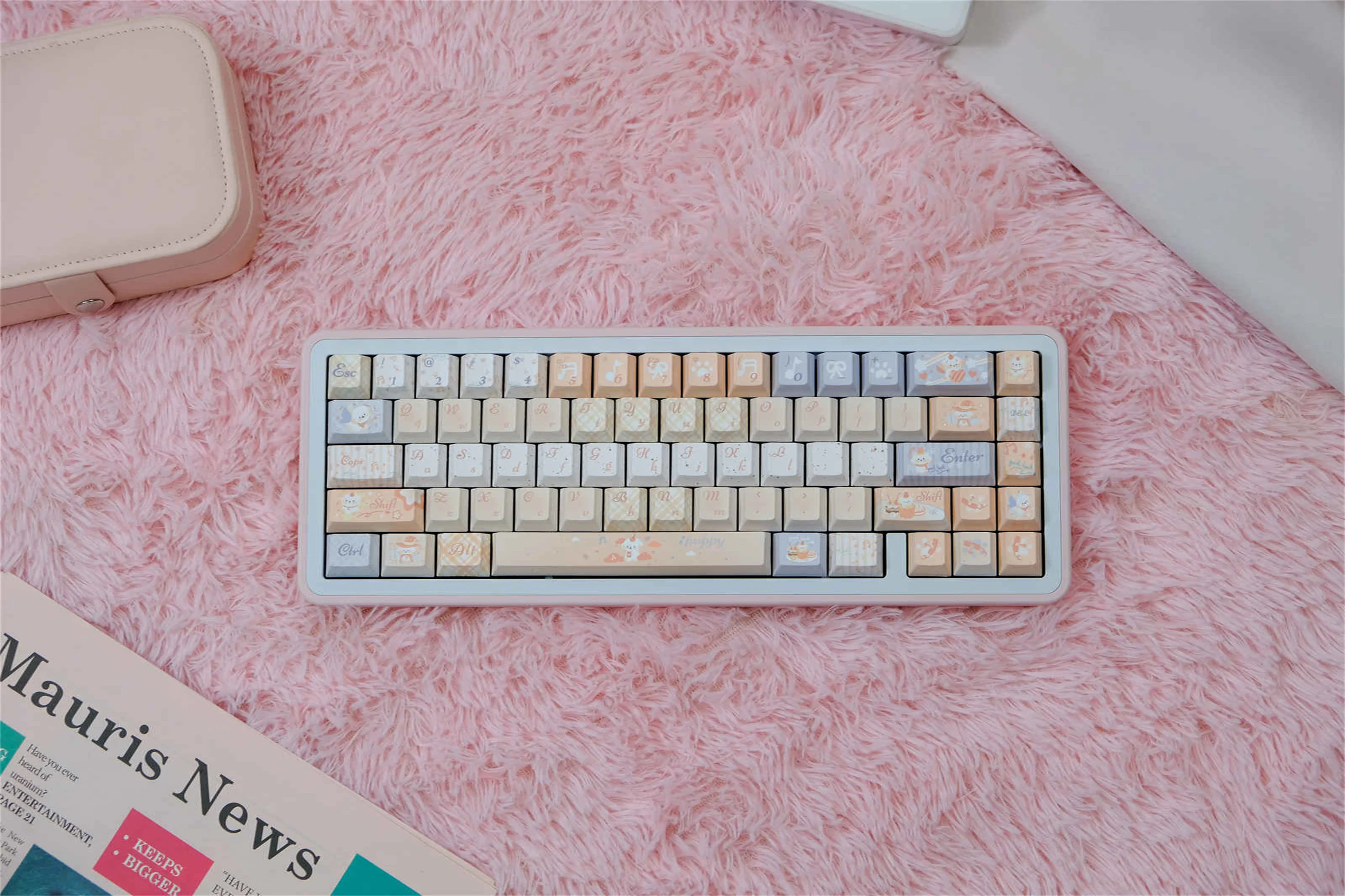 GMK Puppy Beibei Keycaps 151 Keys PBT Material Cherry Profile DYE-SUB Keycaps For MX Switch Wooting Mechanical Keyboard Keycaps