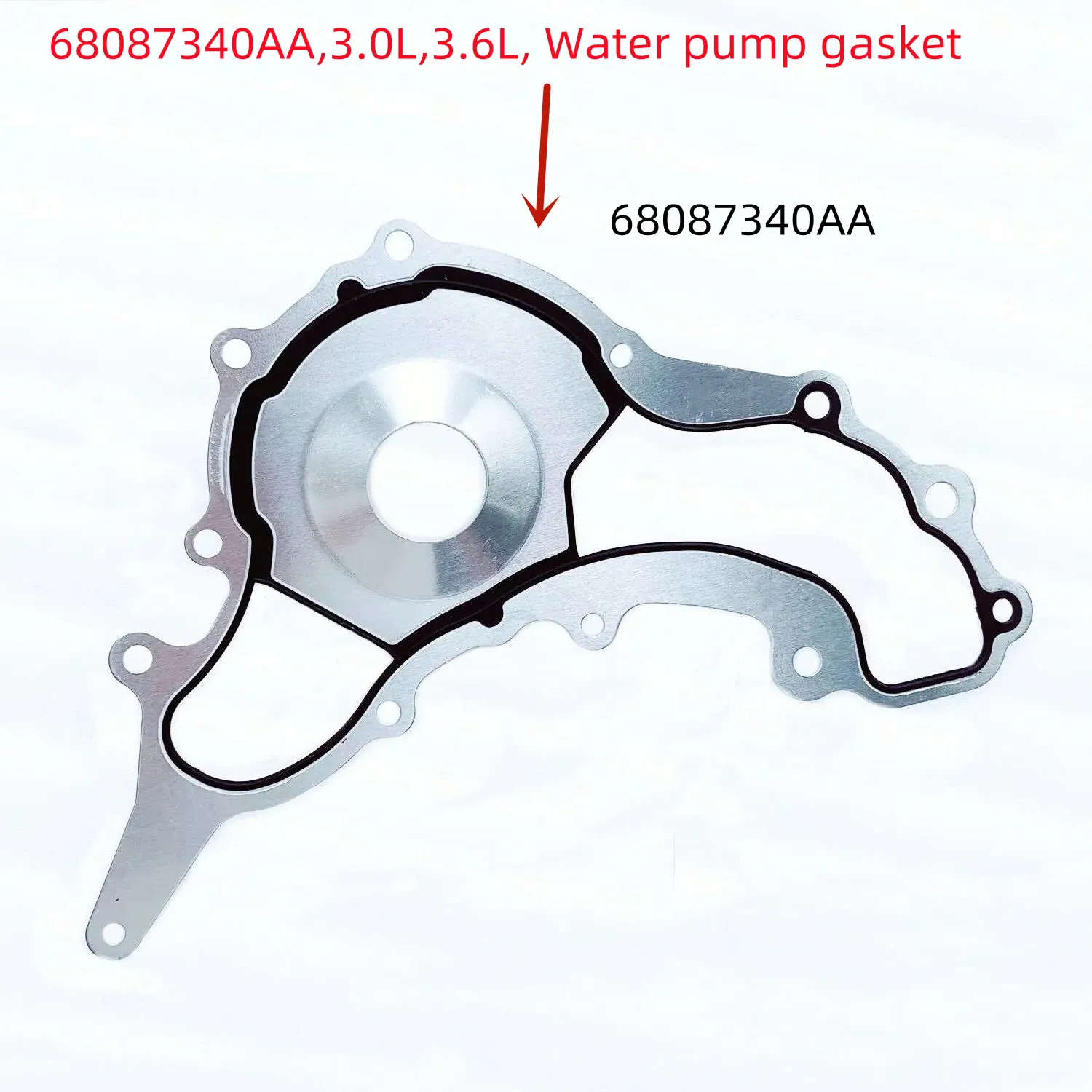 

Engine Water Pump Gasket, 68087340AA, For: 3.0L, 3.6L, Wrangler JK, Grand Cherokee, Dodge Journey,Charger, Durango,2011-2025