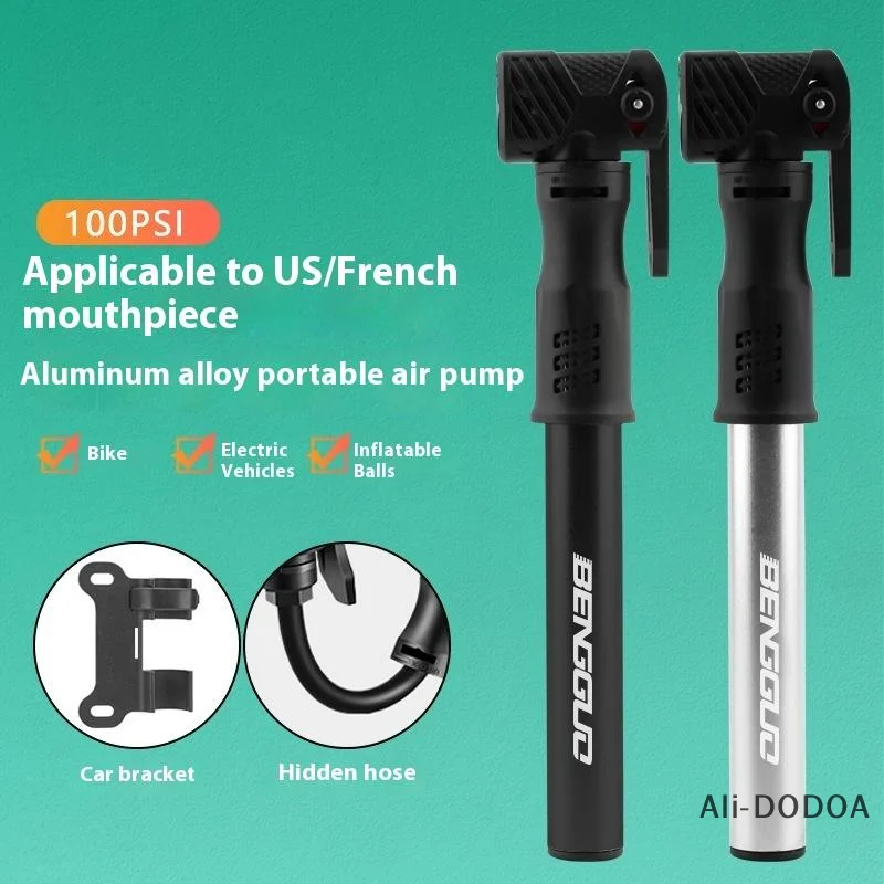 

Bicycle Pump Mini Portable Hand Tire Tube Inflator Aluminum Alloy Bike Air Shock Pump Schrader Presta Valve