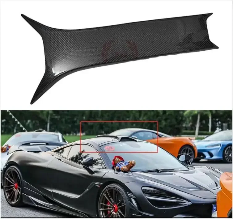 Real Dry Carbon Fiber Rear Roof Air intake Top Air intake Vent Cover For McLaren 720S 2017-2021