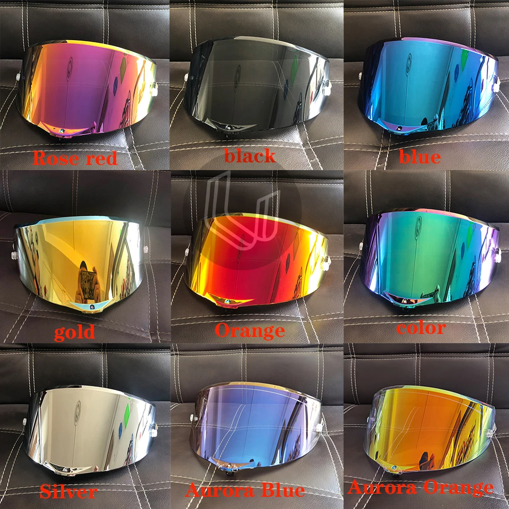 Motocicleta Full Face Capacete Viseira, Protetor Solar Lens Case, Alta Resistência, 9 Cores, AGV, PISTA, GP, R, GP, RR, Corsa R, Corsa RR, RACE3