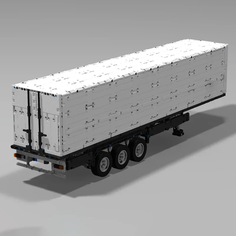 Moc Building Blocks Suspended and Automatically Steered Trailer / Vehicle Model Technology Brick DIY Assembly Construction Toys