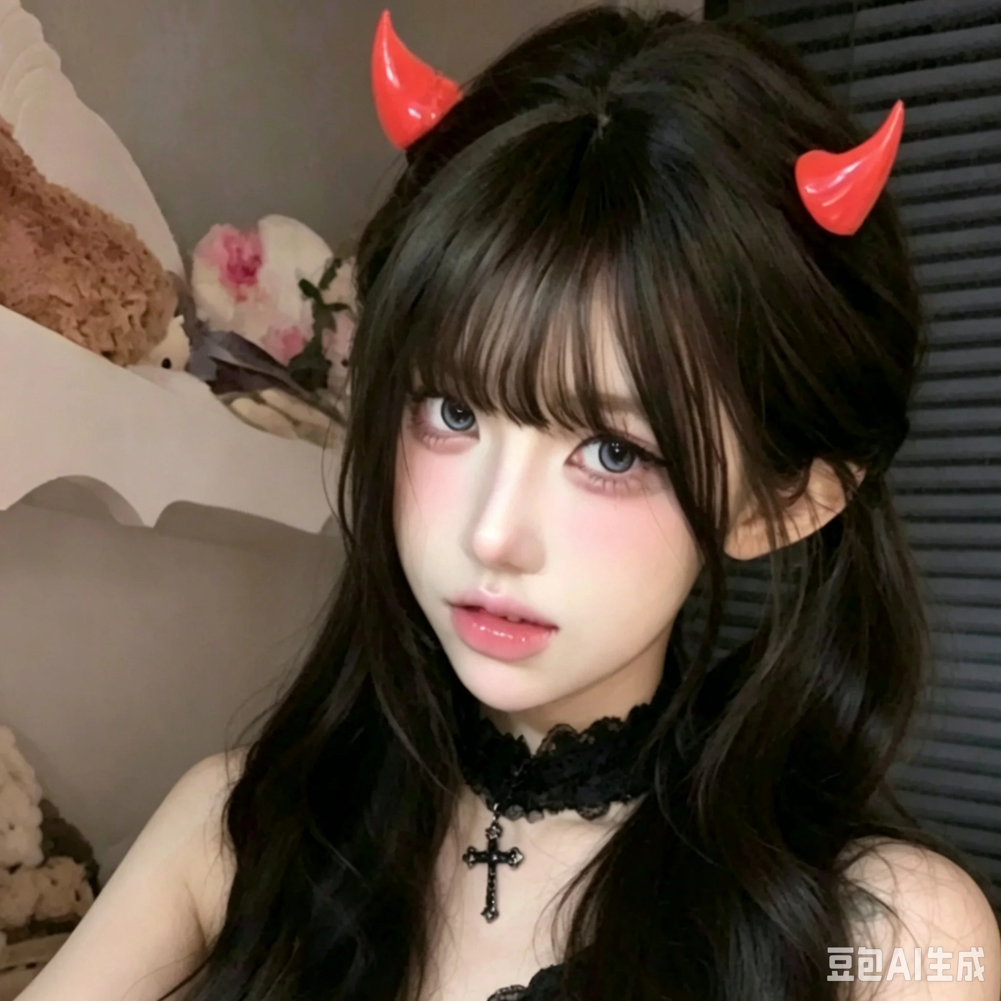 Kleine Dämonen-Cosplay-Haarspangen Ochsenhorn-Haarnadeln Niedliche Gothic-Haarspangen 2 Stück Kostümparty Damen Halloween Styling Haaraccessoires – Detail 7