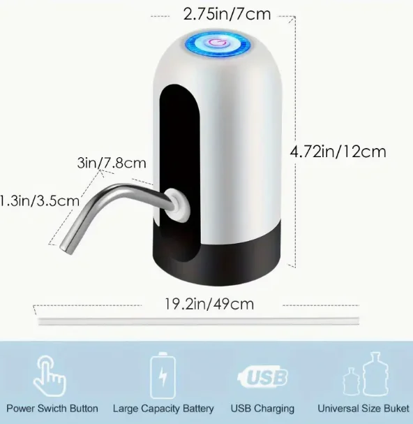 مضخة مياه كهربائية برميلية | دلو ماء نقي، موزع مياه خاص، مضخة مياه، ممتص للتكيف في المكتب المنزلي #4