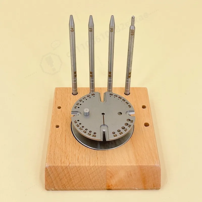 360 Degree Watch Balance Wheel Removal Tool with Wooden Base Hairspring and Balance Staff Assembly Disassembly Tool