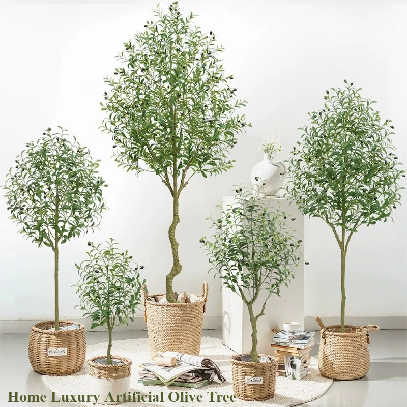 

Artificial Olive Tree Fake Green Plant Pot Light Luxury Olive Tree Nordic Multi-style Home Interior Window Decoration Olive Tree