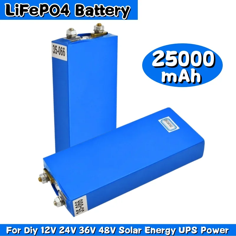 Originale nuovo di zecca Lifepo4 3.2V 25Ah ricaricabile grado A 3C batteria di scarica per sistema solare fai da te RV Boat