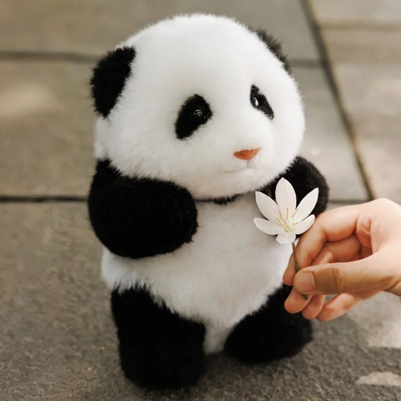 

Kawaii Panda Huahua Menglan, милая имитация плюшевой куклы, детские модные игрушки, уютное украшение для спальни, милые рождественские подарки для девочек
