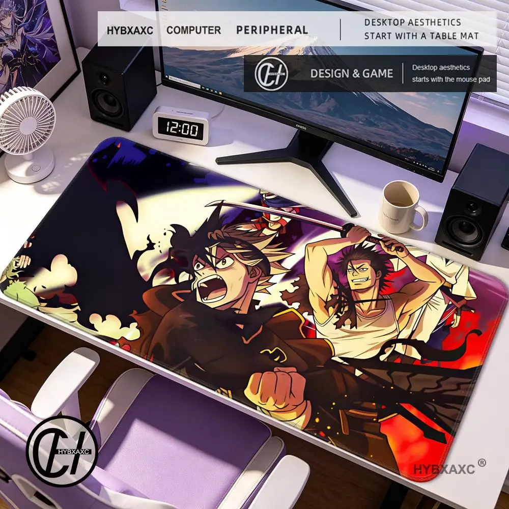 

HYBXAXC Popular Anime Cool Boy B_black C_clover Mousepad Anti-slip Desk Mat Laptop Soft Mice Pad Computer Gaming Accessories