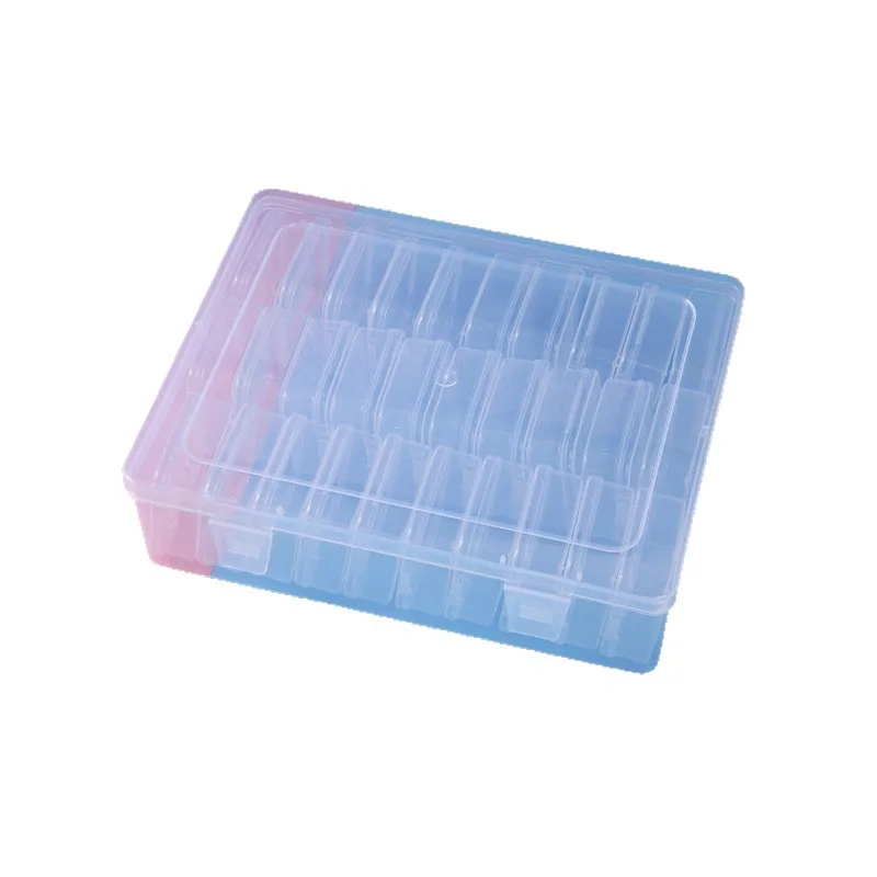 Durable plastic storage box, 14/30 compartments and small container - transparent jewelry and small item organizer view 4