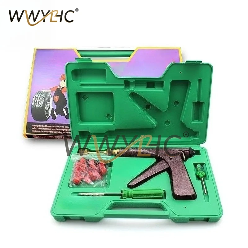 Auto Bike tubeless Tire Repair Puncture Plug Garage motorcycle Vacuum Tire Repair Gun Car Tire Block Air Leaking kit