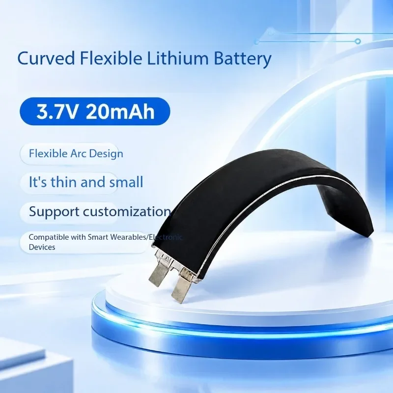 1507323 7V 20mah Curved Rechargeable Lithium Battery Ring Battery Special-shaped Arc Flexible Series Lithium Battery
