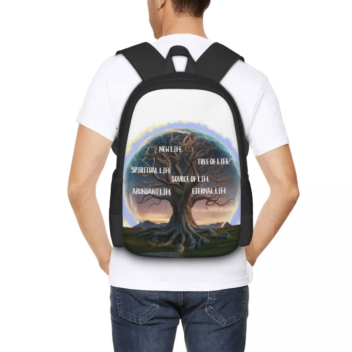 The Tree Of Life Eternal Life Backpack Hot Sale Daypack Large Capacity Boys Girls BookBag School Bag Shoulder Bags for Men Women
