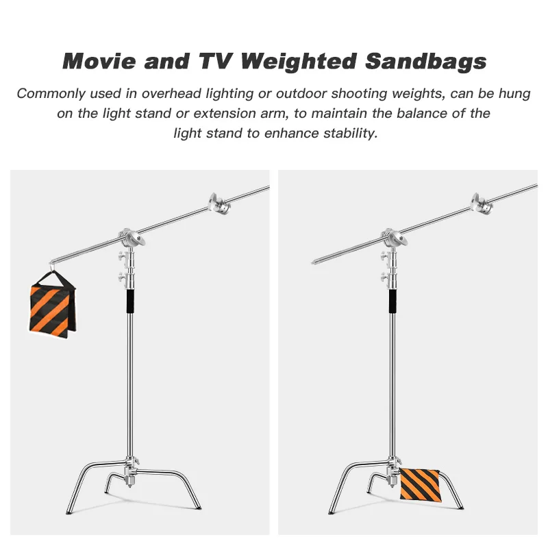 Soopho Bolsa de arena para fotografía de alta resistencia, bolsa de arena para vídeo de estudio para soportes de luz, soporte de pluma, soporte de fondo para estudio fotográfico con trípode